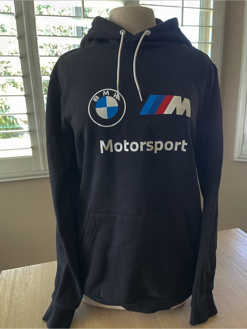BMW Black Motorsport Pullover Puma Hoodie Size Large